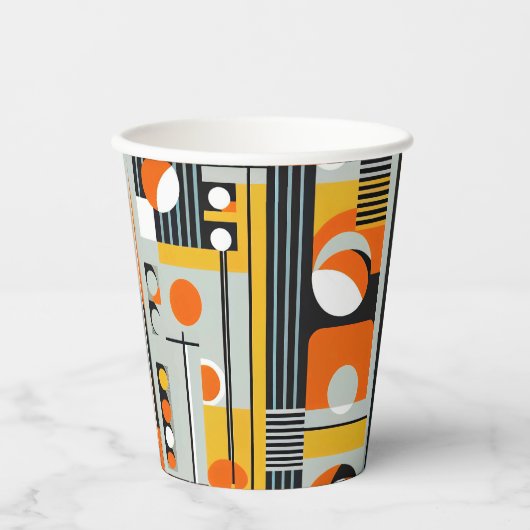 Bauhaus Geometric Design 01 perfekt für Pappbecher (Vorderseite)