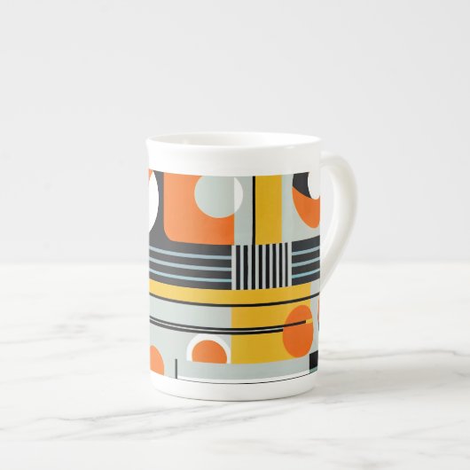 Bauhaus Geometric Design 01 perfekt für Porzellantasse (Vorderseite Rechts)