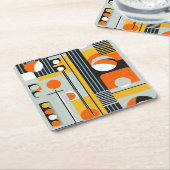 Bauhaus Geometric Design 01 perfekt für Rechteckiger Pappuntersetzer (angewinkelt)