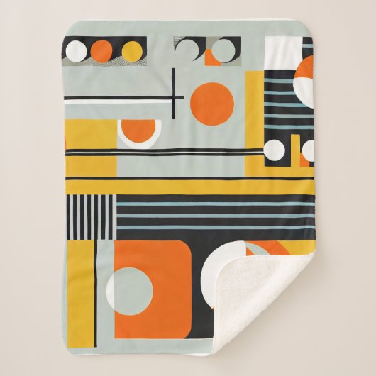 Bauhaus Geometric Design 01 perfekt für Sherpadecke (Vorderseite)