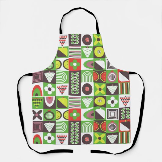 Bauhaus Geometric Fruchtdesign Schürze (Vorderseite)
