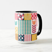 Bauhaus Geometric Muster Cup Tasse (VorderseiteRechts)