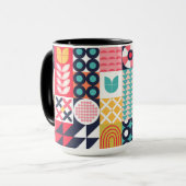 Bauhaus Geometric Muster Cup Tasse (Vorderseite Links)