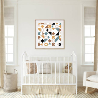 Bauhaus Geometric Nursery Wall Art  Poster