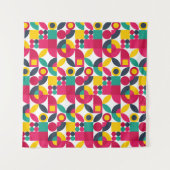 Bauhaus Geometric Wandteppich (Vorderseite (Horizontal))