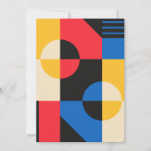 Bauhaus Geometrie-Muster Einladung (Vorderseite)