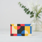 Bauhaus Geometrie-Muster Visitenkarte (Stehend Vorderseite)
