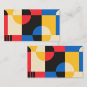Bauhaus Geometrie-Muster Visitenkarte (Vorne/Hinten)