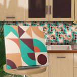 Bauhaus geometrisch abstrakt N2 Fliese<br><div class="desc">Bauhaus-Stil geometrische abstrakte Kachel in Türkis,  Wein und verbrannte sienna Farbe Palette.</div>