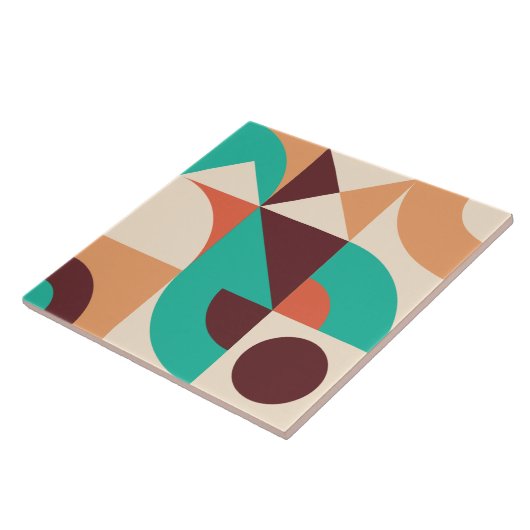 Bauhaus geometrisch abstrakt N2 Fliese (Seite)