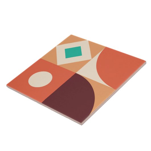 Bauhaus geometrisch abstrakt N4 Fliese (Seite)