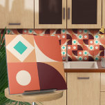 Bauhaus geometrisch abstrakt N4 Fliese<br><div class="desc">Bauhaus-Stil geometrische abstrakte Kachel in Türkis,  Wein und verbrannte sienna Farbe Palette.</div>