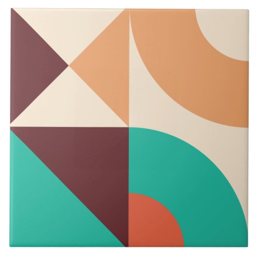Bauhaus geometrisch abstrakt N7 Fliese (Vorderseite)