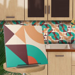 Bauhaus geometrisch abstrakt N7 Fliese<br><div class="desc">Bauhaus-Stil geometrische abstrakte Kachel in Türkis,  Wein und verbrannte sienna Farbe Palette.</div>