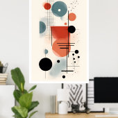 Bauhaus Geometrische Art 3 Poster (Heimbüro)
