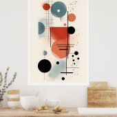 Bauhaus Geometrische Art 3 Poster (Küche)