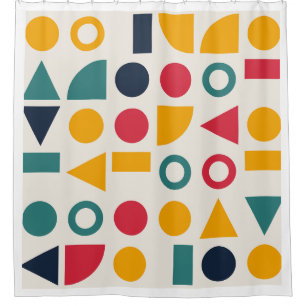 Bauhaus geometrische Formen nahtloses Muster Duschvorhang
