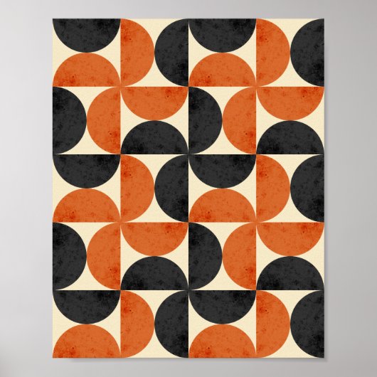 Bauhaus geometrische texturierte Mid Century Moder Poster (Vorne)