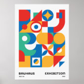 Bauhaus Geometrische Wandkunst Kräftige Farben Poster (Vorne)