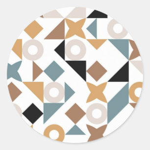 Bauhaus Geometrischer Baby-Kreis-Aufkleber Runder Aufkleber