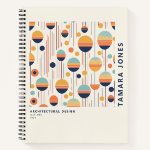 Bauhaus Geometrisches abstraktes Muster#1 ID1068 Notizblock