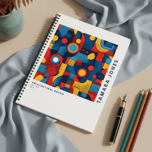 Bauhaus-Geometrisches-Abstraktes-Muster#4 ID1068 Notizblock