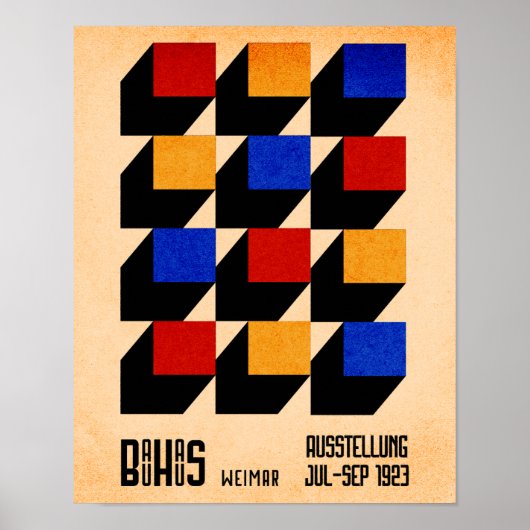 Bauhaus Geometrisches Modernes Plakat (Vorne)