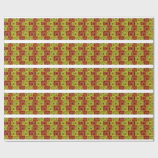Bauhaus geometrisches Musterdesign Geschenkpapier (Flach)
