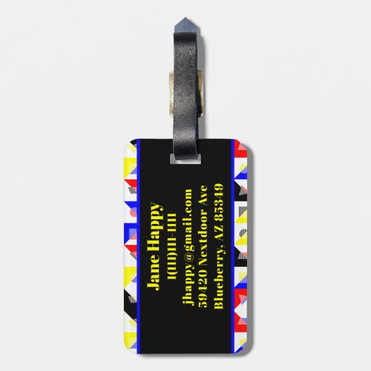 Bauhaus Gepäckanhänger (Rückseite vertikal)