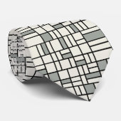 Bauhaus Grau Geometrisch Krawatte (Gerollt)