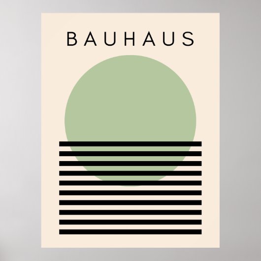 Bauhaus Green Sun Poster (Vorne)