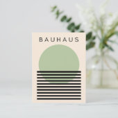 Bauhaus Green Sun Postkarte (Stehend Vorderseite)