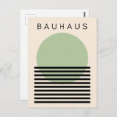 Bauhaus Green Sun Postkarte (Vorne/Hinten)