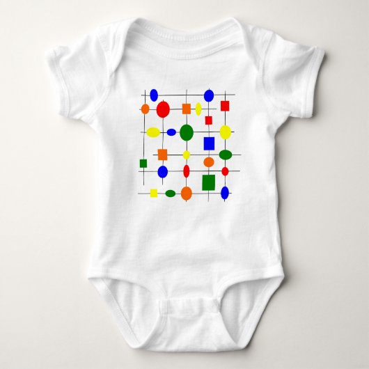 Bauhaus Grid Baby Strampler (Vorderseite)
