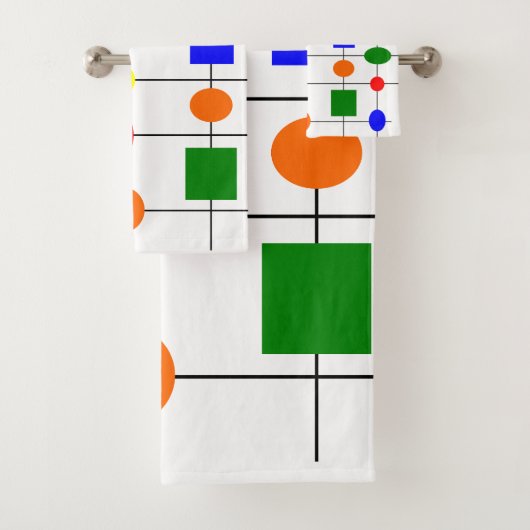 Bauhaus Grid Badhandtuch Set (Insitu)
