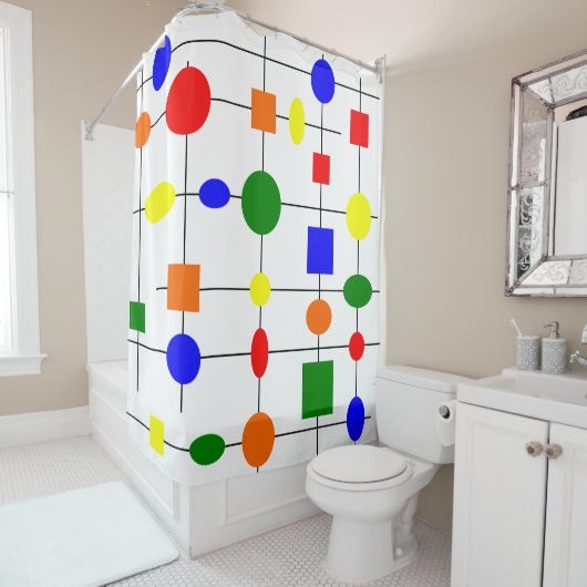 Bauhaus Grid Duschvorhang (Beispiel)