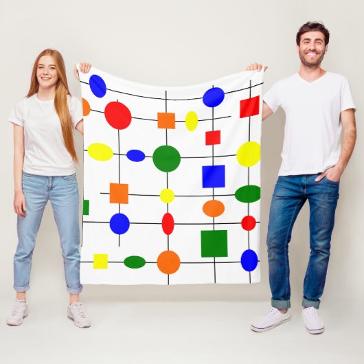 Bauhaus Grid Fleecedecke (Beispiel)