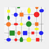 Bauhaus Grid Fleecedecke (Vorderseite (Horizontal))