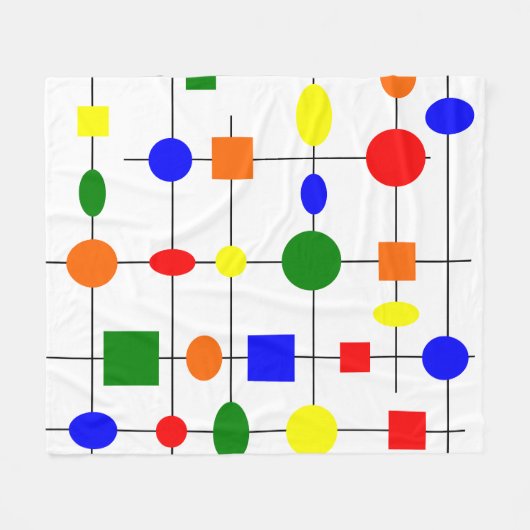 Bauhaus Grid Fleecedecke (Vorderseite (Horizontal))