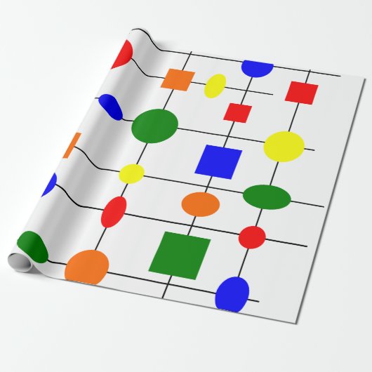 Bauhaus Grid Geschenkpapier (Ungerollt)