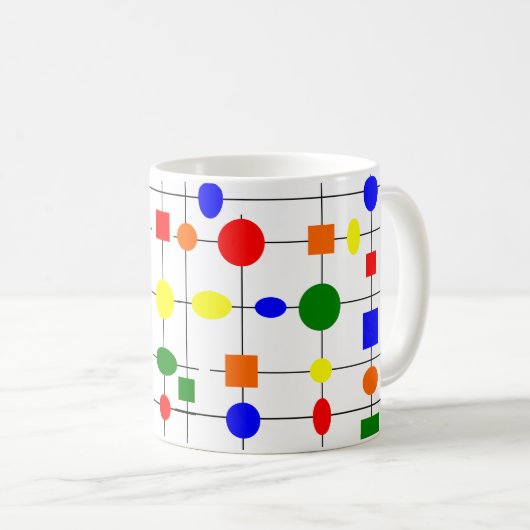 Bauhaus Grid Kaffeetasse (VorderseiteRechts)