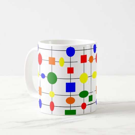 Bauhaus Grid Kaffeetasse (Vorderseite Links)