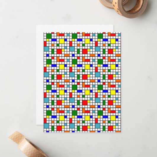 Bauhaus Grid Mitteilungskarte (Vorderseite/Rückseite Beispiel)