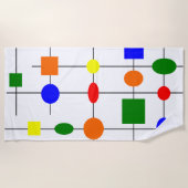 Bauhaus Grid Strandtuch (Vorderseite)
