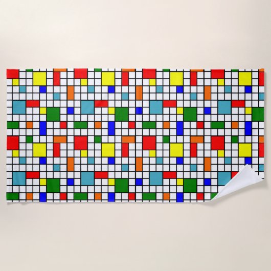 Bauhaus Grid Strandtuch (Vorderseite)