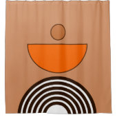 Bauhaus Halbkreis Duschvorhang (Vorderseite)