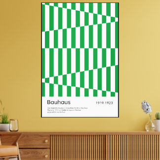Bauhaus Helle Grüne Streifen Kunst Druck 1923 Leinwanddruck