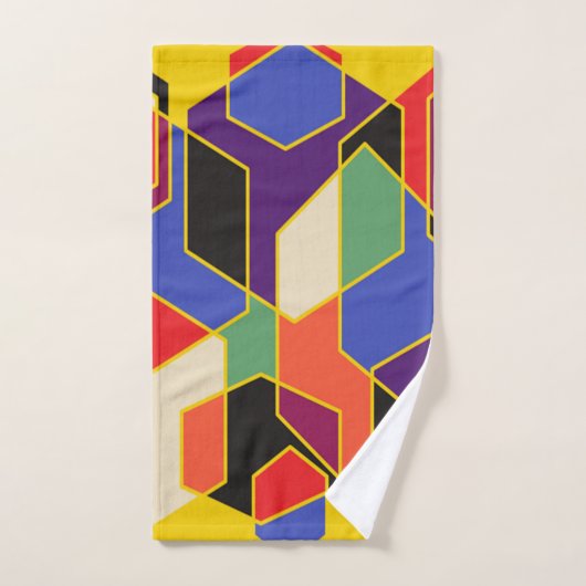 Bauhaus Hexagons Badhandtuch Set (Handtuch)