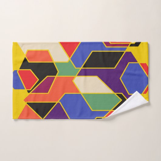 Bauhaus Hexagons Badhandtuch Set (Handtuch)