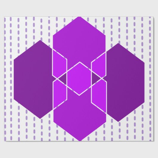 Bauhaus Hexagons Geschenkpapier (Flach)